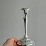 Paire de bougeoirs en inox