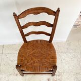 Low straw chair country style