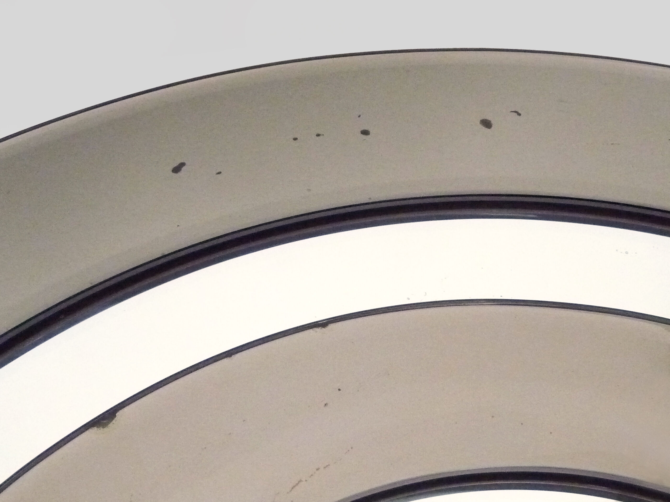 Beveled mirror round smoked glass with 2 shades, Italy