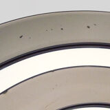 Beveled mirror round smoked glass with 2 shades, Italy