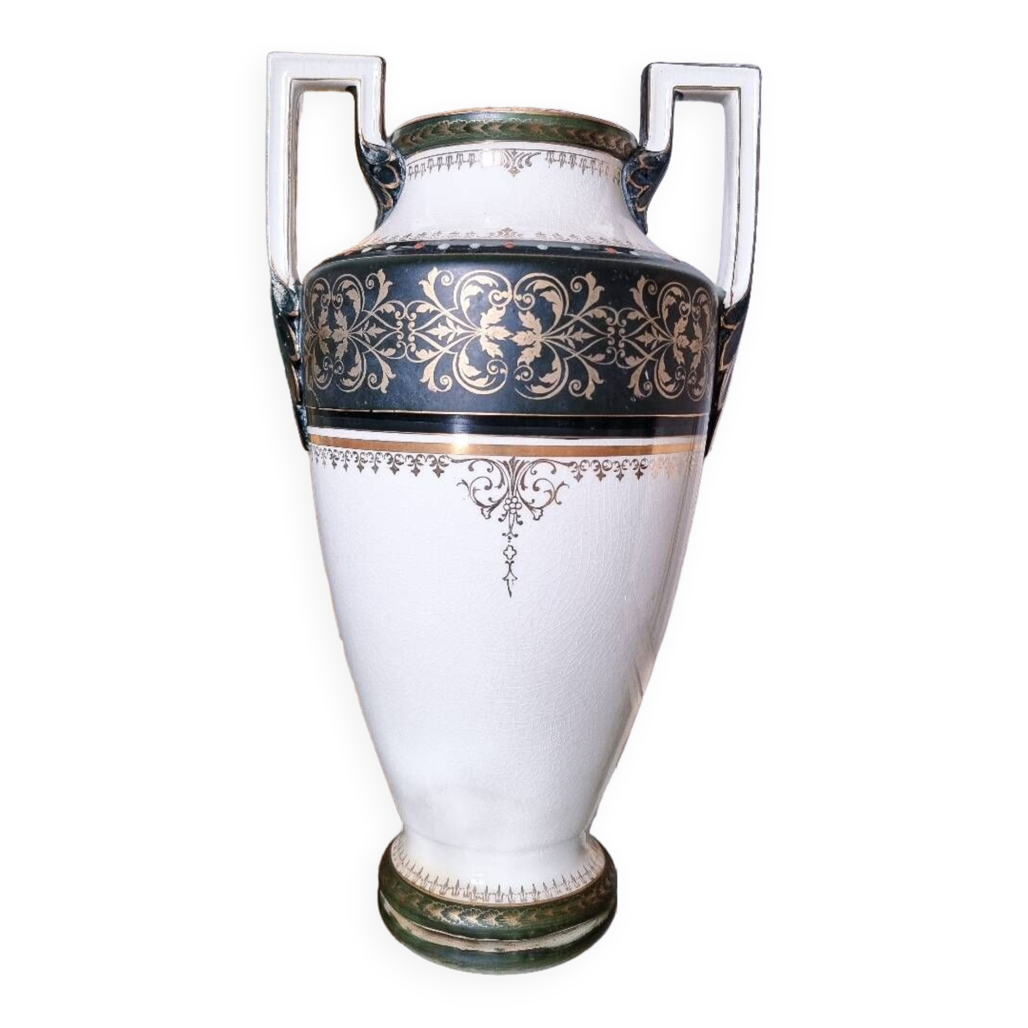 Amphora Vase, 1880, Boch Frères Keramis