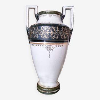 Amphora Vase, 1880, Boch Frères Keramis