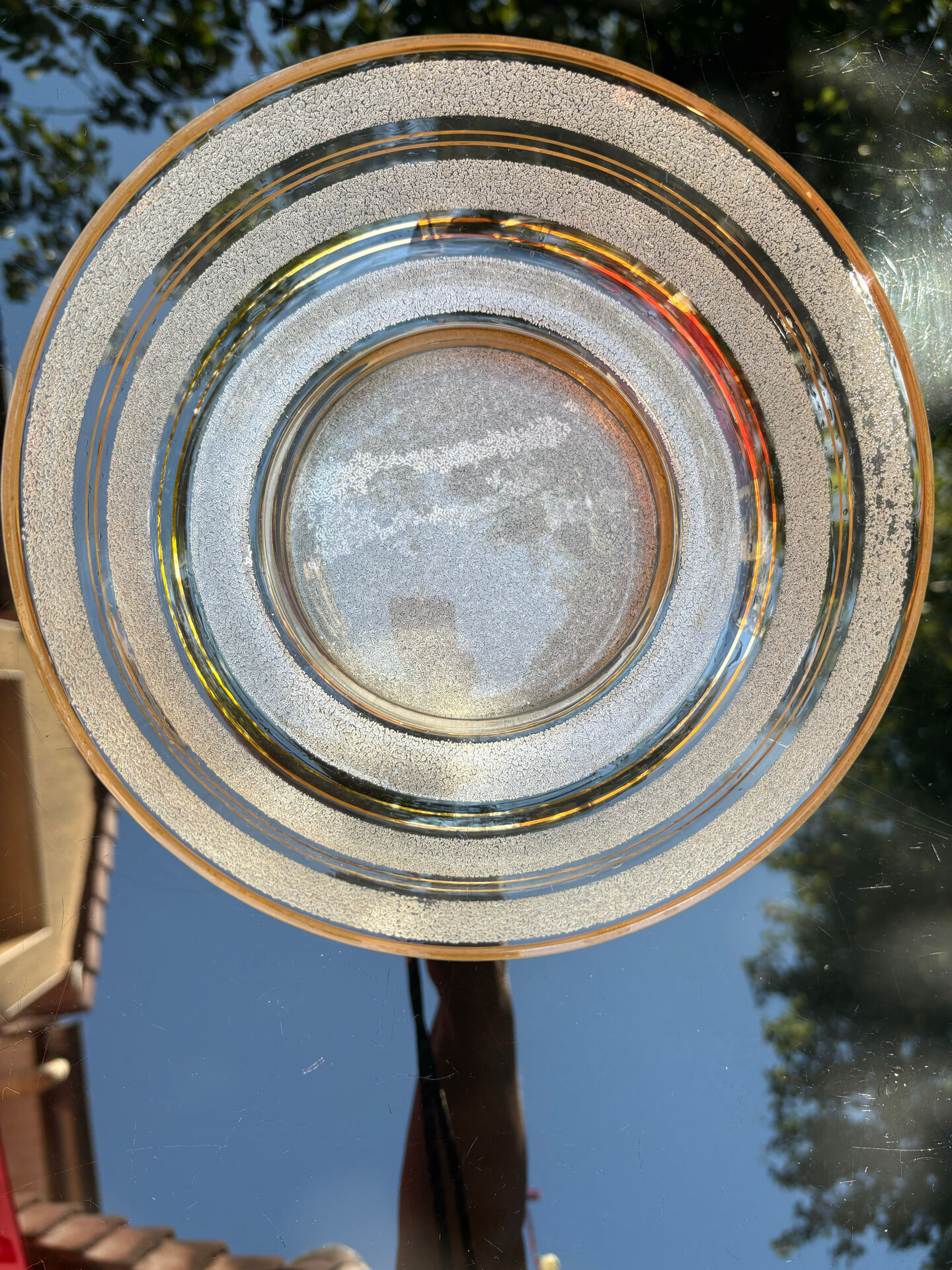 Saladier en verre granité