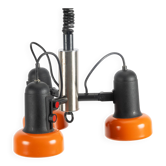 Suspension réglable orange 3 feux, années 70