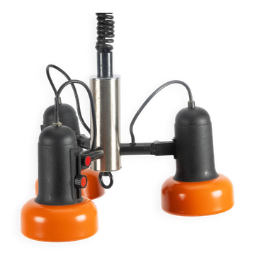 Orange 70s 3-Point adjustable Pendant Lamp