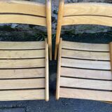 Suite of 8 solid beech chairs