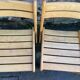 Suite of 8 solid beech chairs