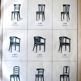 Two Thonet 967f F leather bistro chairs