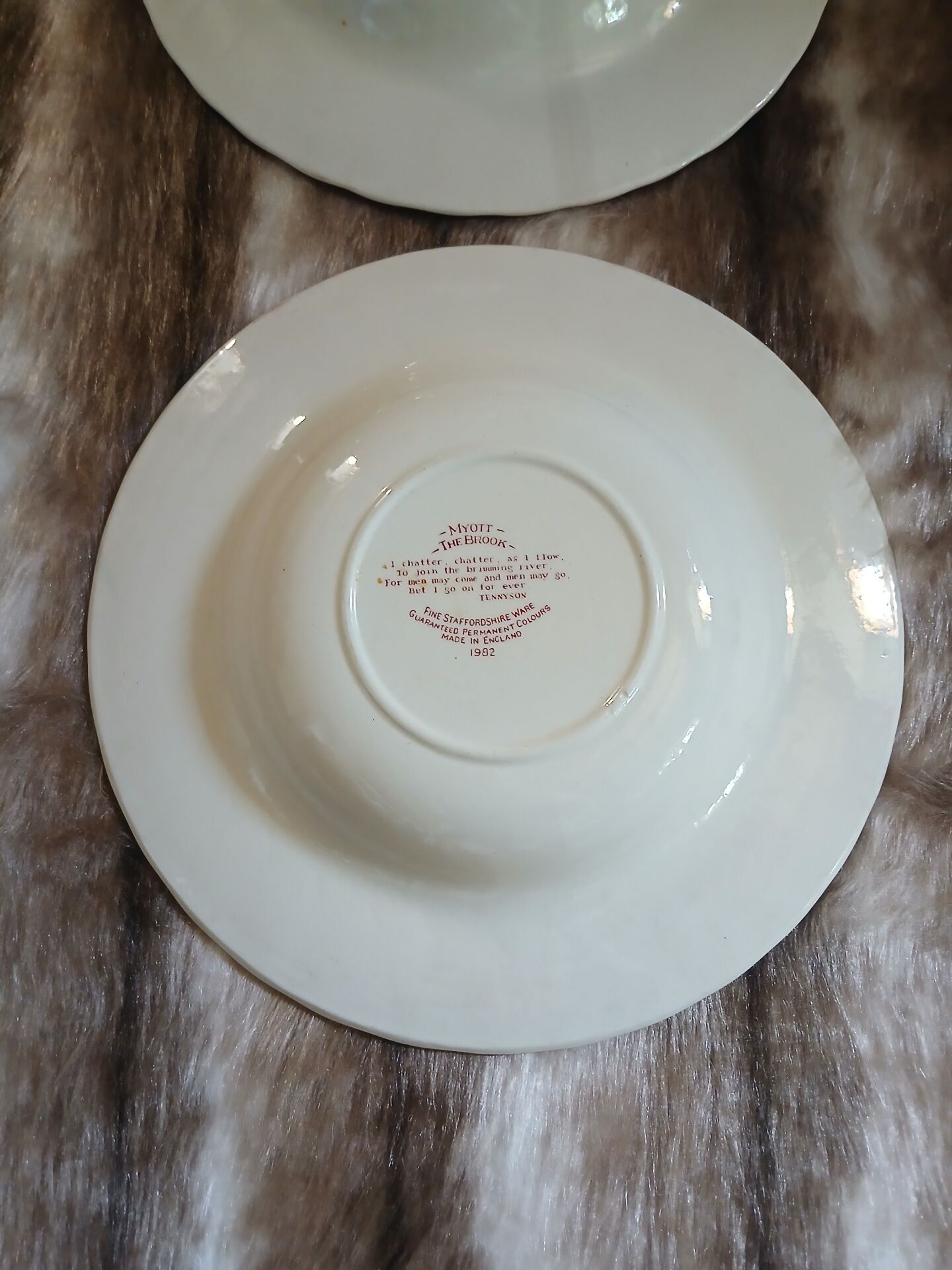 2 English Myott deep plates