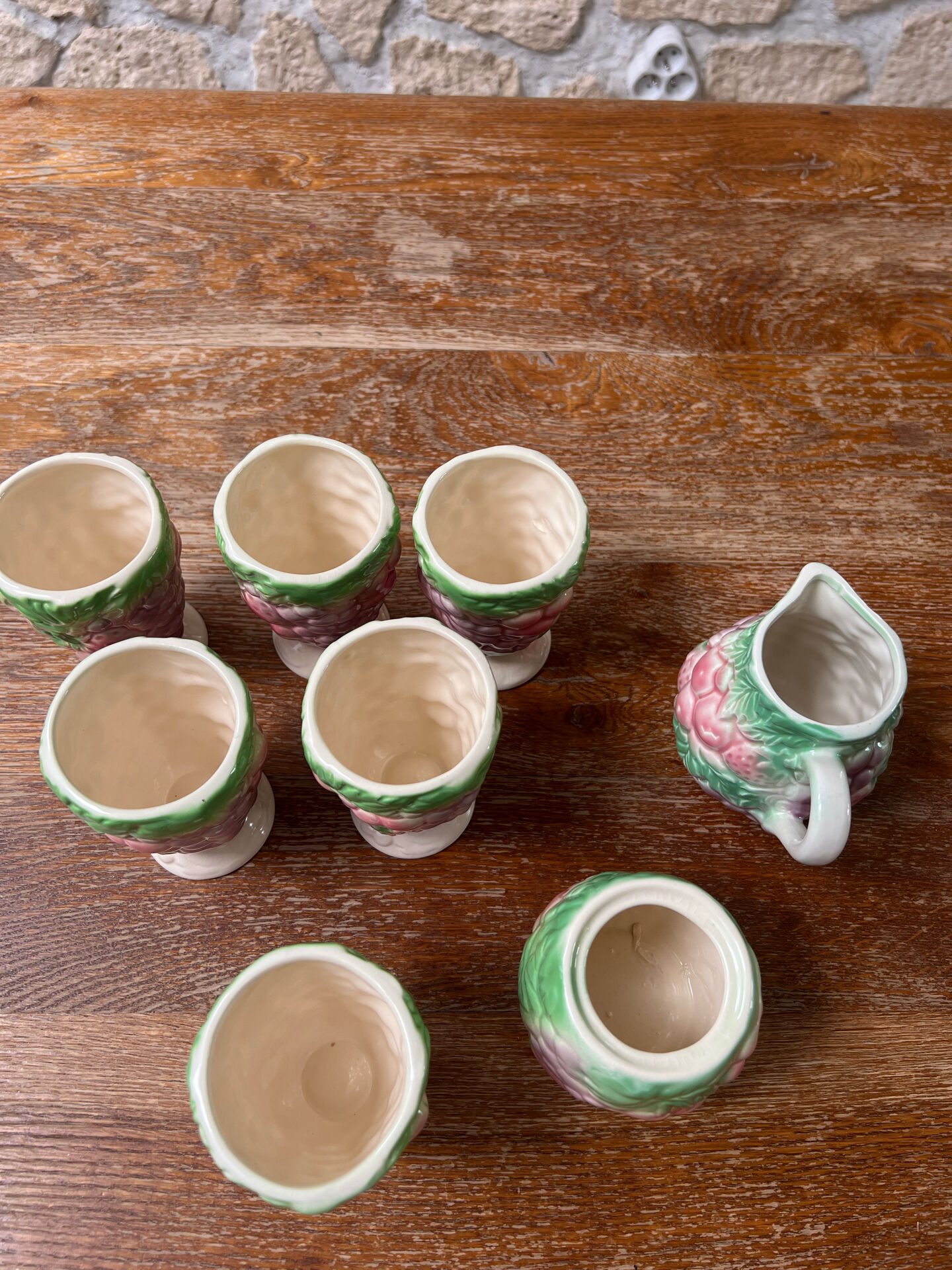Mazagran coffee service in earthenware