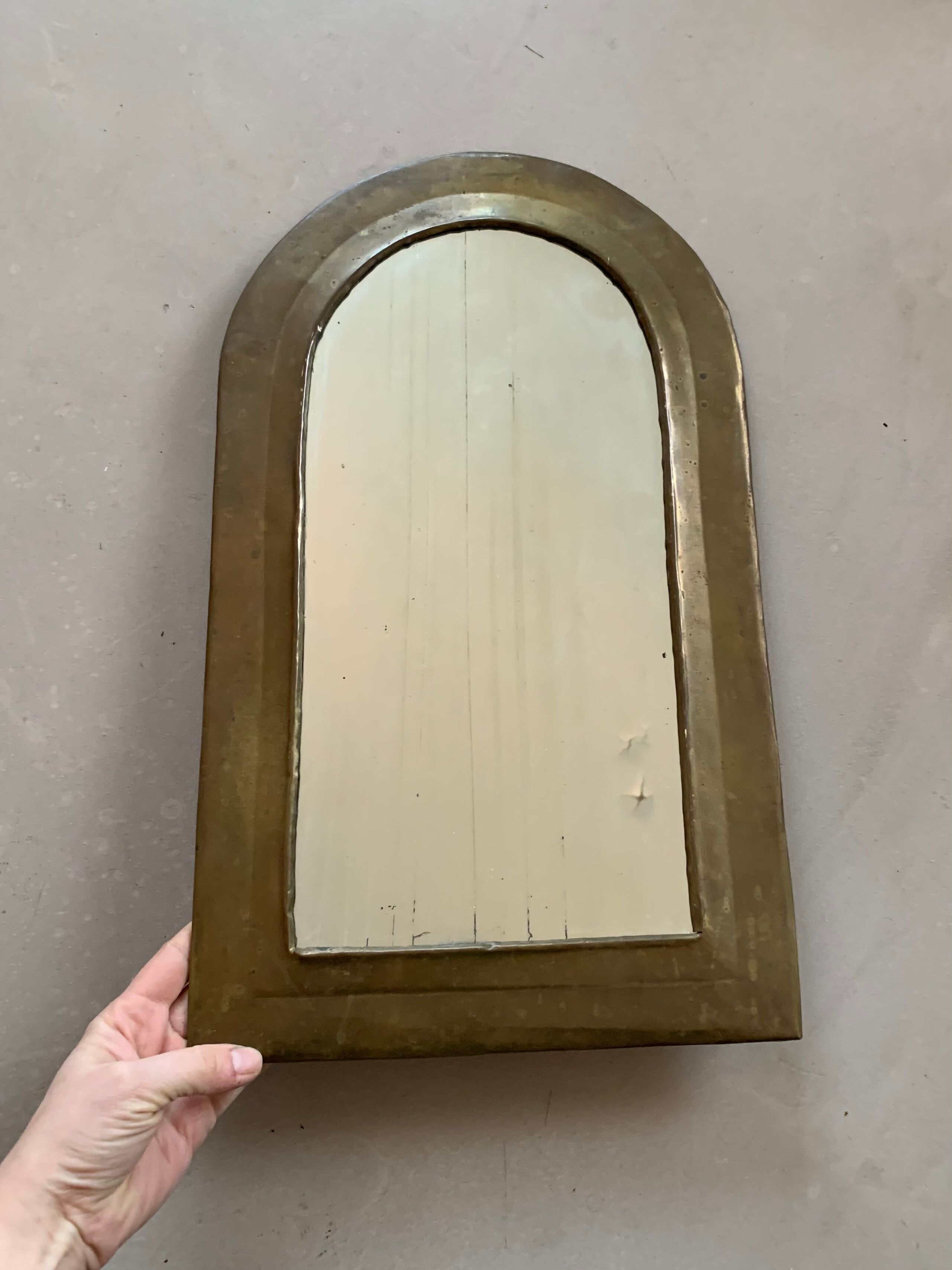 Bronze arch mirror