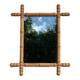 Turned wooden mirror bamboo 30s