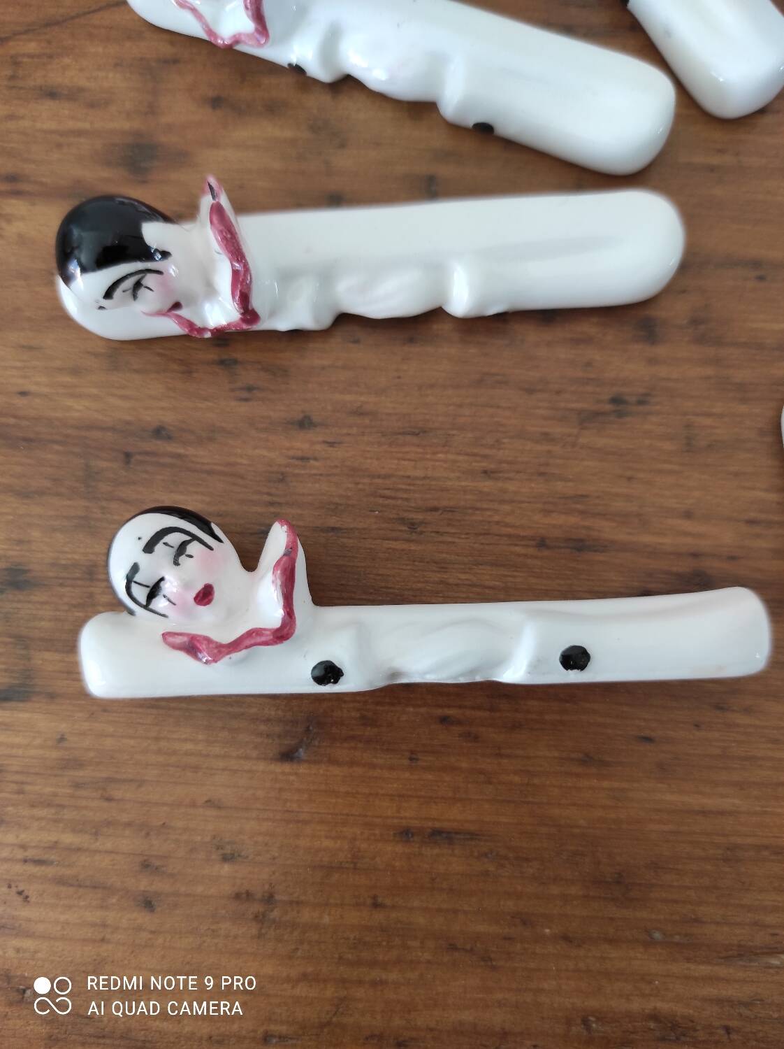 Series of ten Pierrot knife holders