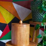 Vintage varnished solid blond wood box