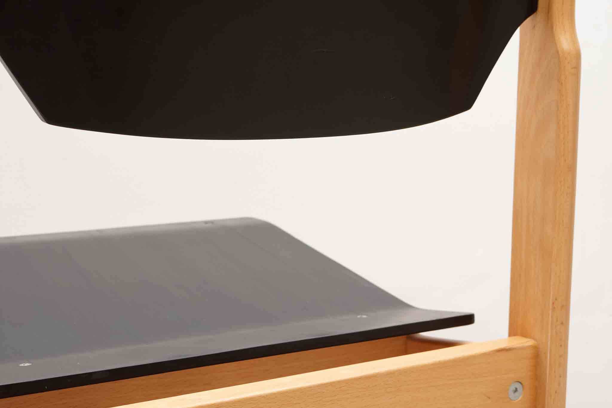 Scandinavian black and beech chair