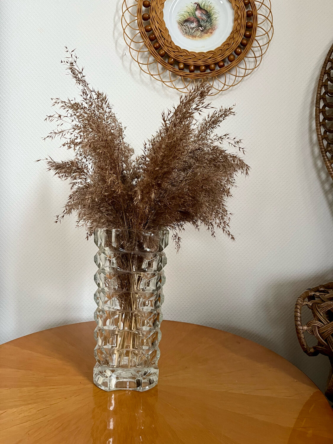 Glass crystal vase 1950