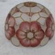 Pair of vintage pendant lamps in brass mother-of-pearl and shells