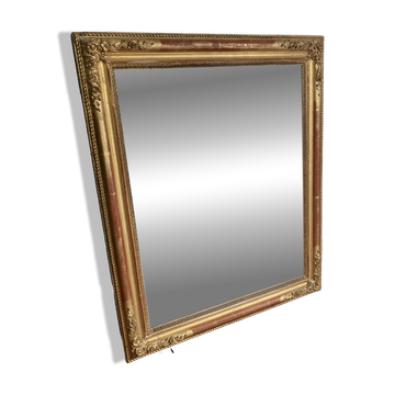 Miroir ancien avec dorures fin XIX ème