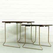Tables gigognes en bois de teck vintage par Brabantia