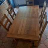 Solid light oak table