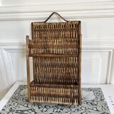 Vintage wicker spice rack