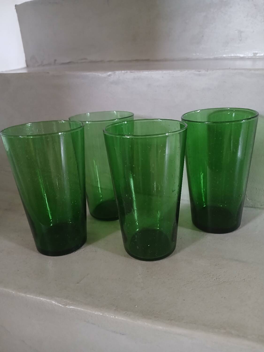 4 orangeade glasses with braided base