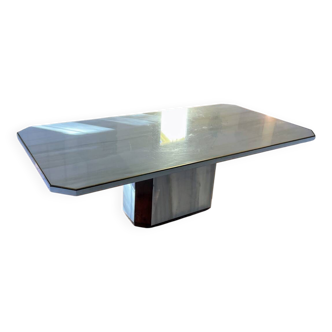 Table marbre carrare blanc année 70
