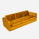 Sofa bergen mustard velour, scandinavian design
