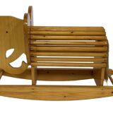 Design suédois vintage Éléphant à bascule en bois Design des années 80