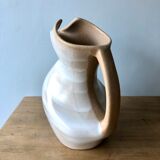 Zoomorphic pitcher faiencerie de saint amand 60s