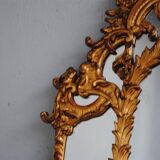 Mirror shield-close style Louis XV gold leaf gilding