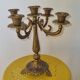 5-light chandelier, bronze candle holder