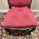Set of 6 Louis XV style chairs in walnut and brass.
