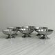 Lot de 6 coupelles basses en métal inox