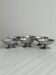 Set of 6 low metal stainless steel bowls.