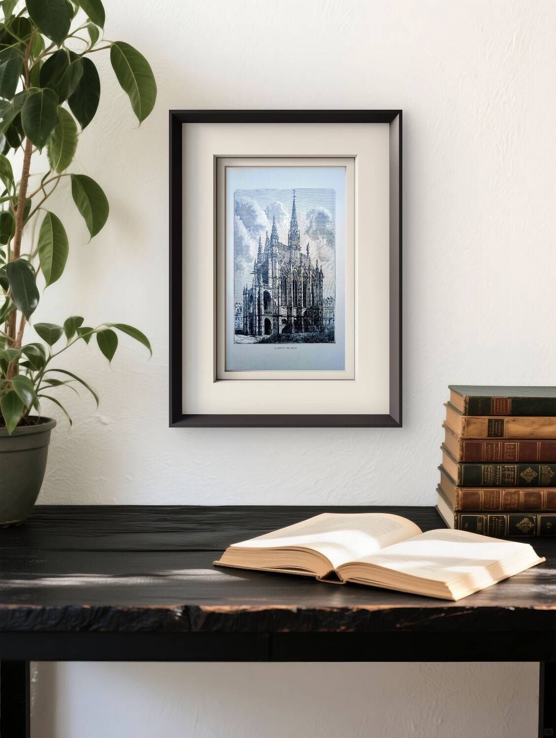 The Sainte-Chapelle, Paris, vintage engraving 1906. Authentic.