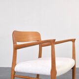 Chaise de salle à manger danoise modèle 56 du milieu du siècle par Niels O. Møller pour J.L. Møller