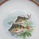 Set 12 plates porcelain fish edge laurel gold Bernardaud