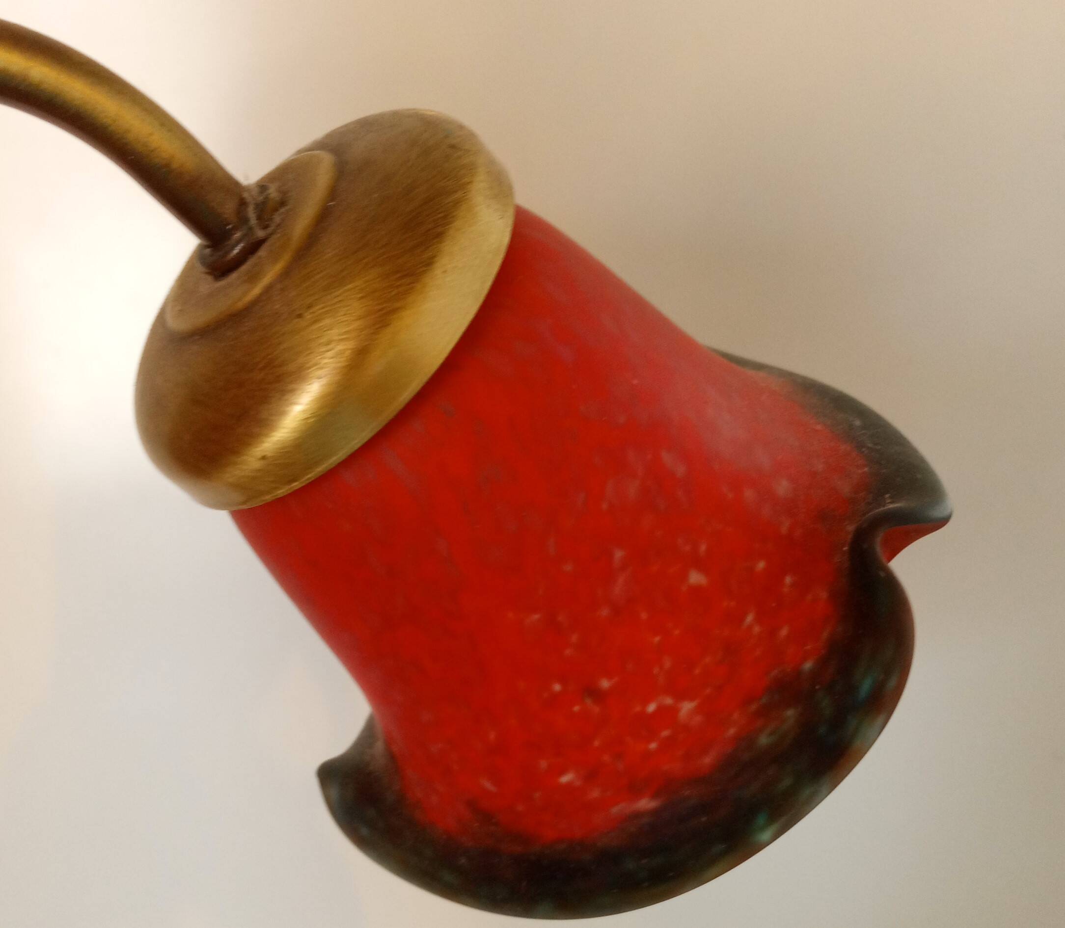 Glass paste tulip wall lamp