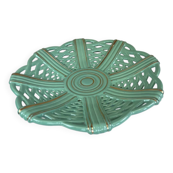 coupe en céramique ajourée mid century