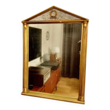 Giltwood carved neoclassical mirror, italy, 1950s.