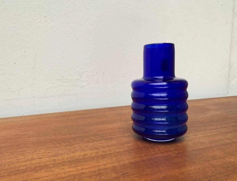 Glass vase from the GDR, mid-century from Veb Glaswerk Harz Derenburg, 1960s.