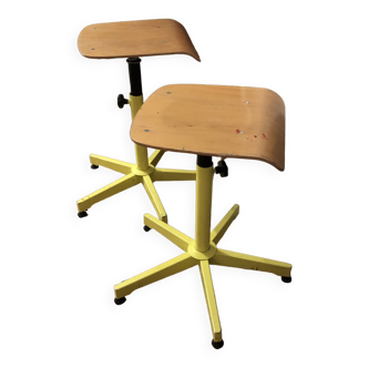 Sofame industrial style workshop stools