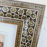 Persian miniature in frame with marquetry