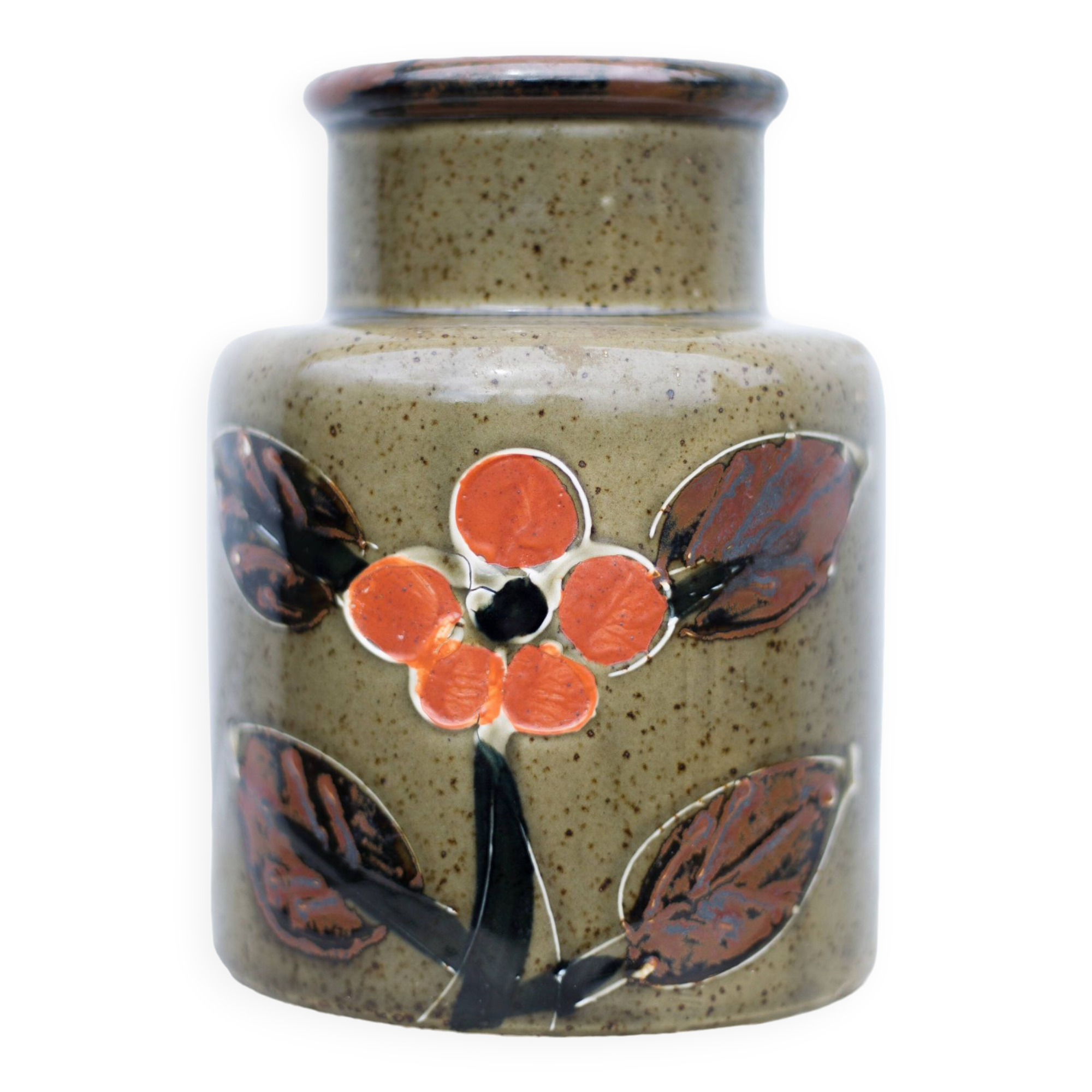 Flowered ceramic vase, decorative vase, flower pot, collection, interior decoration