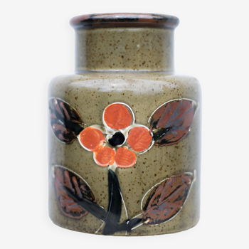 Flowered ceramic vase, decorative vase, flower pot, collection, interior decoration