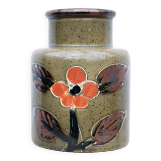 Flowered ceramic vase, decorative vase, flower pot, collection, interior decoration