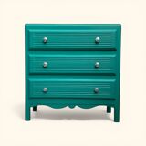 Commode art déco vert émeraude