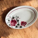 Antique butter dish in Badonviller earthenware.