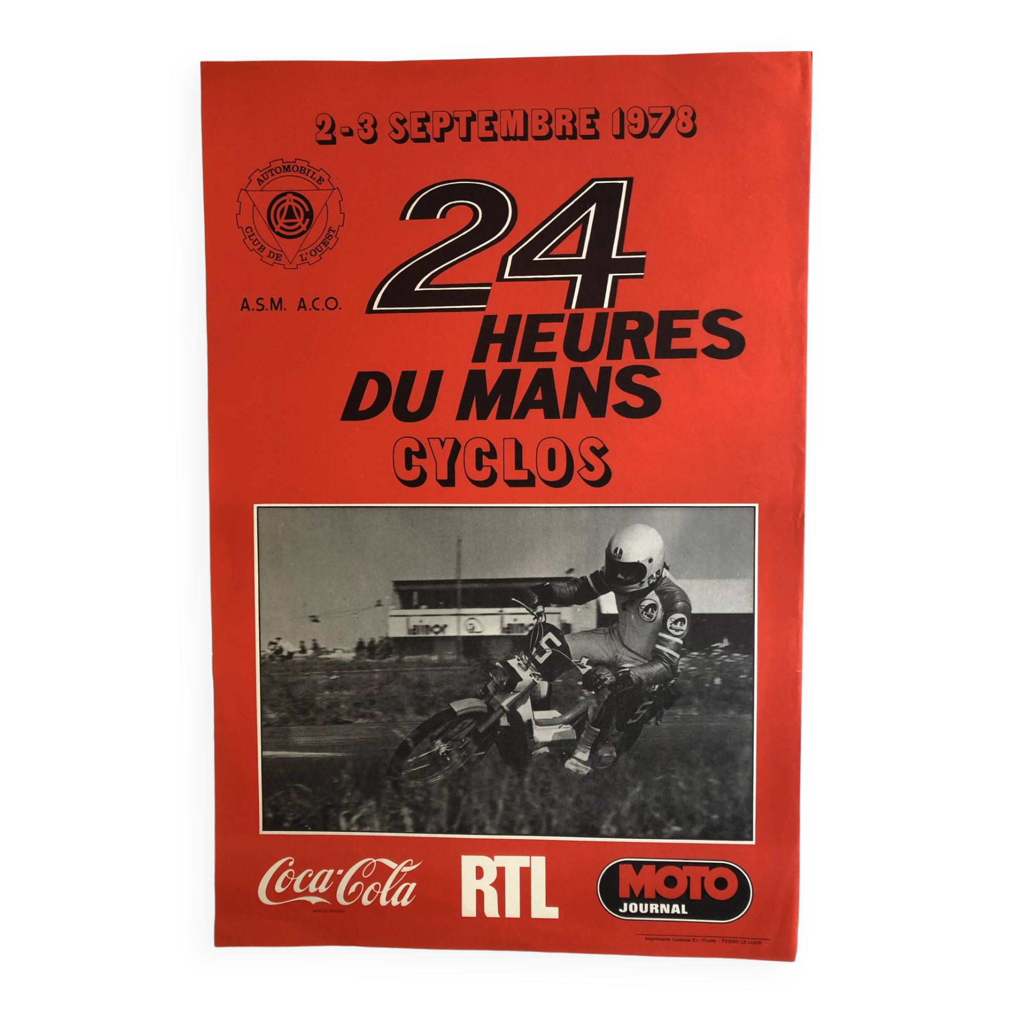 Original poster 24 Hours of Le Mans Cyclos September 2-3, 1978